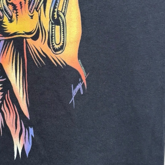 NWT Megadeth T-Shirt Flaming Vic Band Official Black Size Medium - Picture 5 of 9